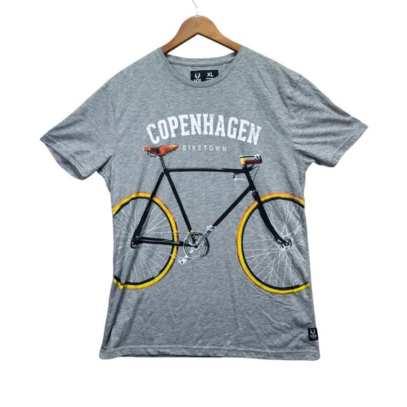 Copenhagen Biketown Men's T Shirt Fox Premium Souvenirs Have Fun Bicycle Bike XL - Picture 1 of 4